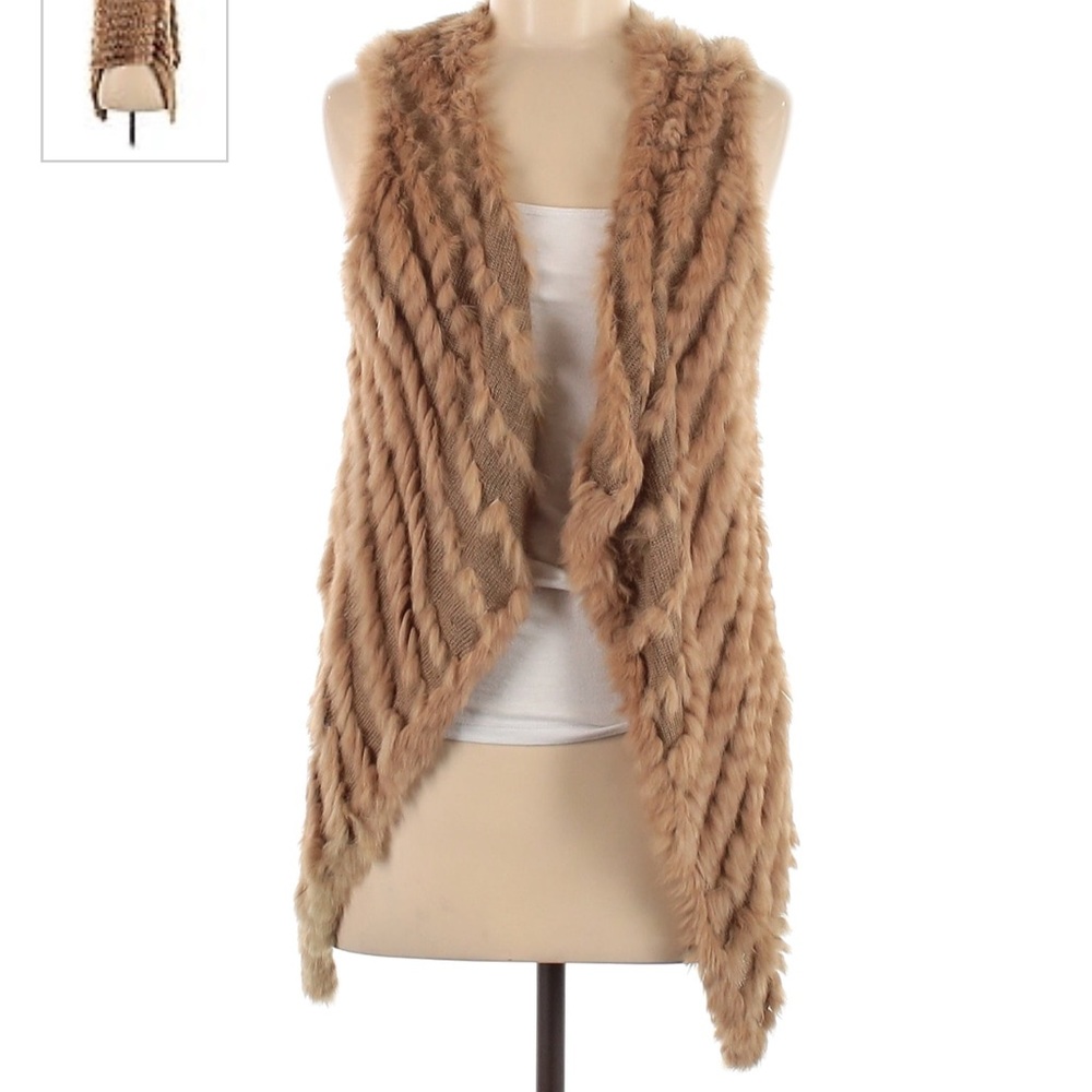 Dolce Cabo rabbit fur vest O/S